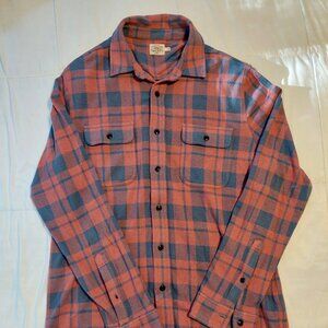 Faherty Legend Sweater button down stretchy flannel shirt - men's large
